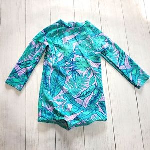 Cat and Jack Tropical Longsleeved Swimsuit Girl 18 Months